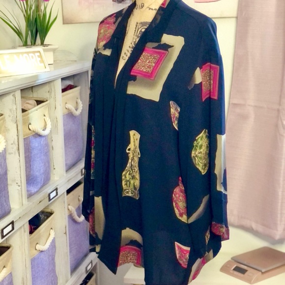 Harari vintage 100% silk kimono robe - Picture 11 of 12